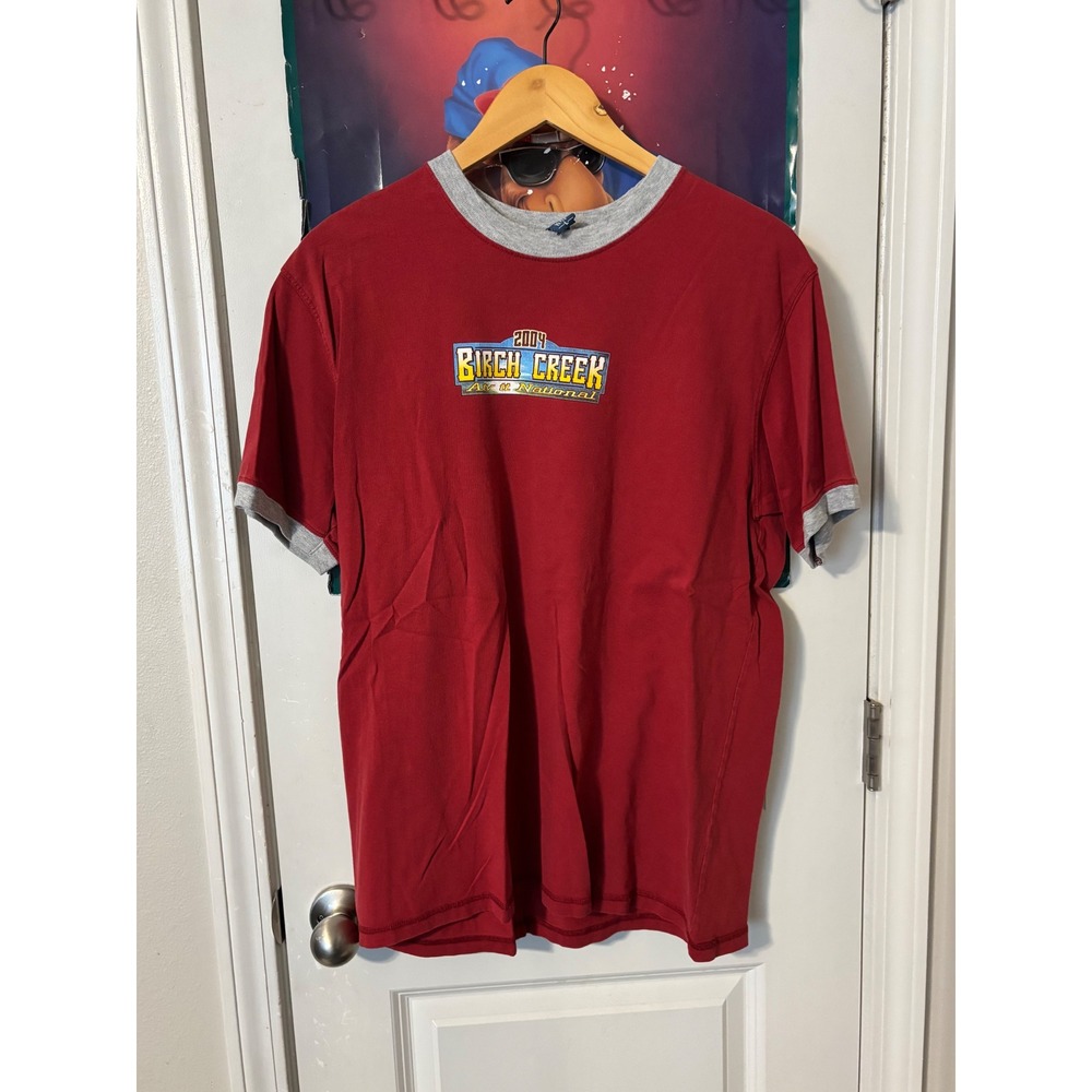 Vintage 2004 Birch Creek ATV TT National Ringer T-Shirt Red HYP Mens L Racing